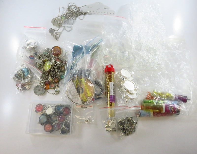 Grouping of Misc Jewelry Crafting Making Components as Pictured — front view
