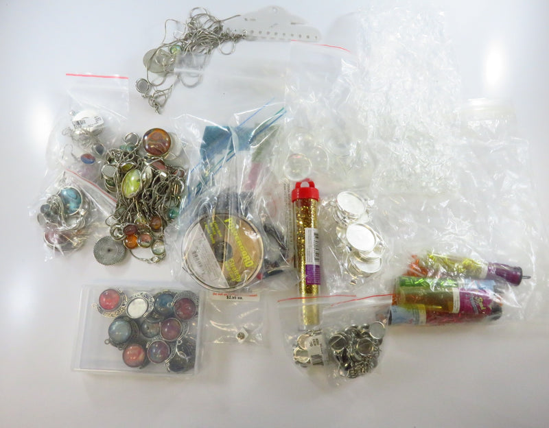 Grouping of Misc Jewelry Crafting Making Components as Pictured