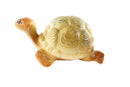 Vintage Japan Ceramic Box Turtle Figurine 4 x 2 3/8 x 2 1/16 — front view