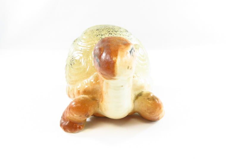Vintage Japan Ceramic Box Turtle Figurine 4 x 2 3/8 x 2 1/16