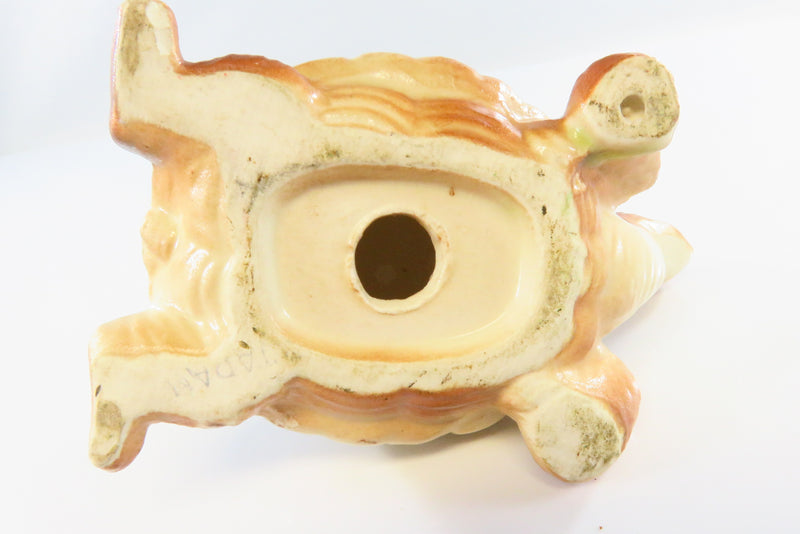 Vintage Japan Ceramic Box Turtle Figurine 4 x 2 3/8 x 2 1/16