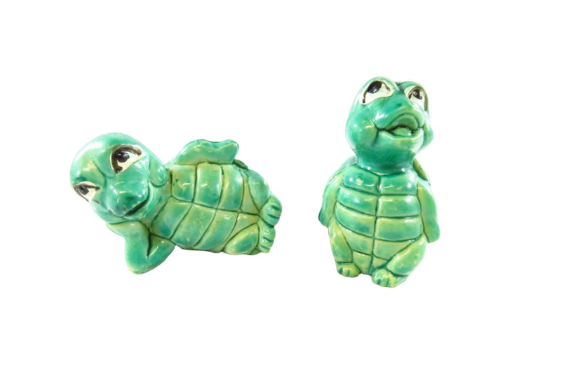 Hard Plastic Turtle Figures Pencil Toppers? C1990 — front view