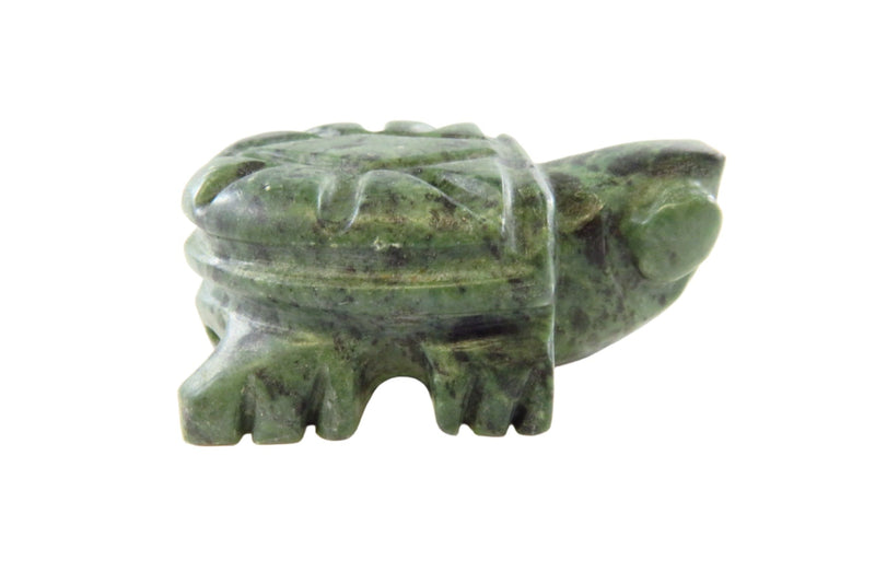 Southwestern Style Turtle Pendant Carved Stone Turtle 2" x 1 3/8" x 7/8" — front view