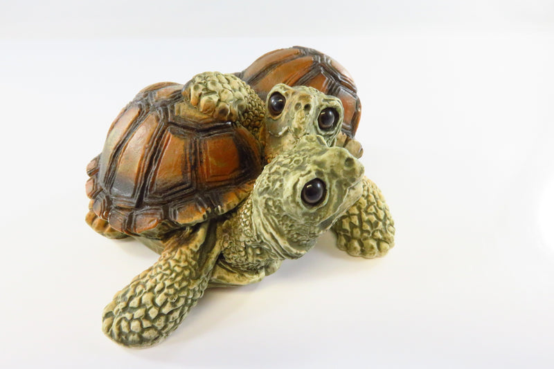 Stone Critters S-564 Turtle Couple Resin Figurine