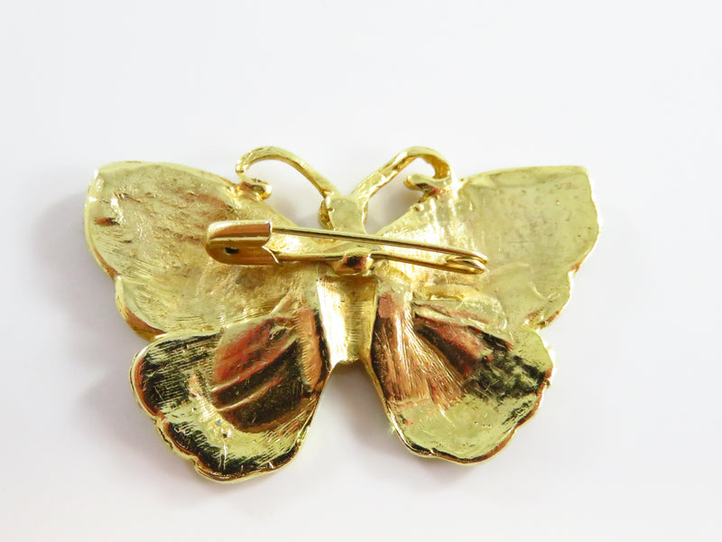 Butterfly Brooch Pin Cream Black Gold Red Butterfly Lapel Safety Pin