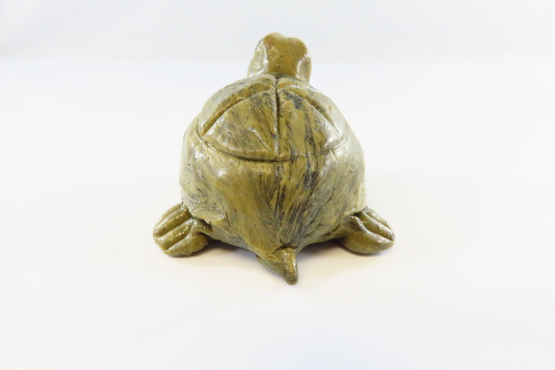 Paper Mache Turtle Rattle Folk Art Hand Made Turtle