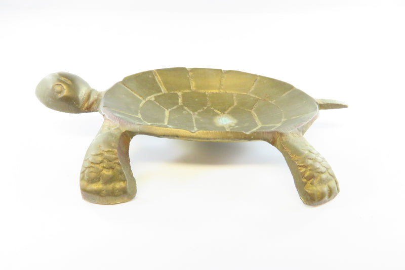 Turtle Form Soap Dish Trinket Turtle Dish Brass Turtle Change Dish Turtle Keys D