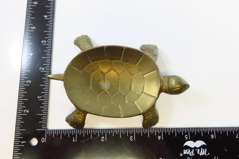 Turtle Form Soap Dish Trinket Turtle Dish Brass Turtle Change Dish Turtle Keys D