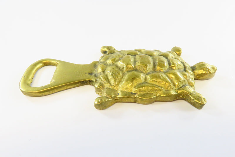 Vintage Brass Turtle Bottle Opener 4 1/2" Long Unusual