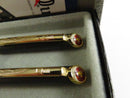 Vintage Planters Mr Peanut Pen and Pencil Set Quill USA Matte Black Gold Tone Original Box