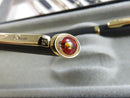 Vintage Planters Mr Peanut Pen and Pencil Set Quill USA Matte Black Gold Tone Original Box