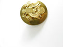 Vintage US Army Eagle Hat Badge Screwback Brass Insignia WWII Era 1 9/16 Inch