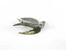 Vintage Swallow Bird Brooch Marcasite Sterling Silver Pin Red Glass Eye
