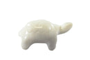 White Glazed Fine Bone China Turtle Figurine Japan 2" — front view