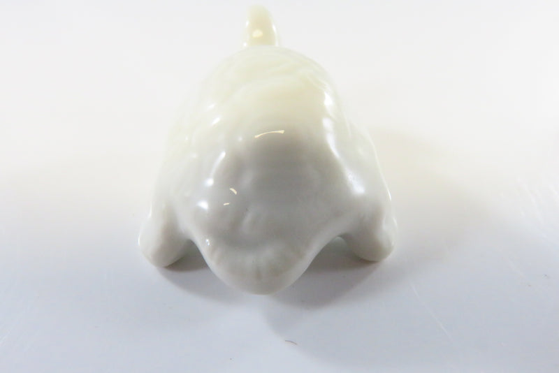 White Glazed Fine Bone China Turtle Figurine Japan 2"