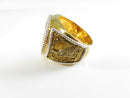 Sterling Silver Gold Tone American Gold Native Chief Ring Bradford Exchange Size 10 3/4
