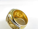 Sterling Silver Gold Tone American Gold Native Chief Ring Bradford Exchange Size 10 3/4