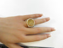 Sterling Silver Gold Tone American Gold Native Chief Ring Bradford Exchange Size 10 3/4