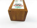 Vintage Mexican Hand Carved Bone Miniature Domino Set Folk Art Wooden Box 28 Pieces