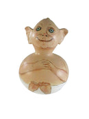 Handmade Folk Art Gourd Sculpture Baby Figure Wiley Kin IV Signed Mtester 2009