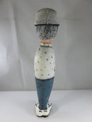 Hand Painted Gourd Folk Art Figure Sculpture Steve Mtester 2010 Whimsical Primitive Decor