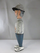 Hand Painted Gourd Folk Art Figure Sculpture Steve Mtester 2010 Whimsical Primitive Decor