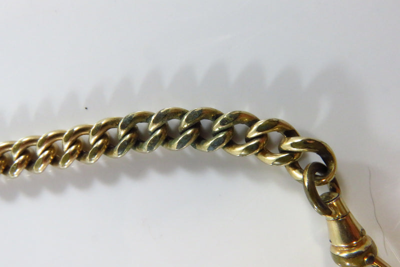 Gold Filled Curb Link Antique Pocket Watch Chain for Restoration 12" TL 23.2 Gra