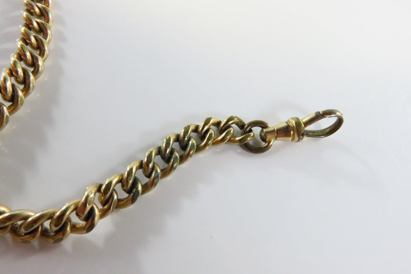 Gold Filled Curb Link Antique Pocket Watch Chain for Restoration 12" TL 23.2 Gra