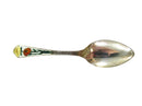 Sterling Flower Decorated Enamel Lake Louise Souvenir Spoon 4 5/16" — Sterling Silver, Silver — front view