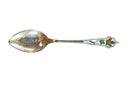 Sterling Enamel Maple Leaf Calgary Canada Souvenir Spoon 3 5/8" — Sterling Silver, Silver — front view