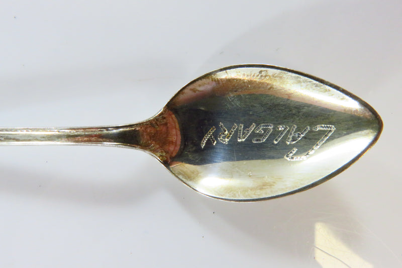 Sterling Enamel Maple Leaf Calgary Canada Souvenir Spoon 3 5/8"