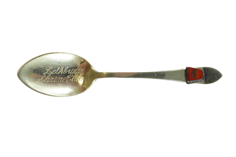 Lethbridge Shrine Club Calgary Nickel Silver Demitasse Spoon 4 1/4"