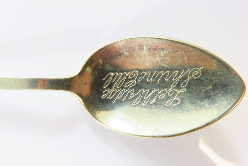 Lethbridge Shrine Club Calgary Nickel Silver Demitasse Spoon 4 1/4"