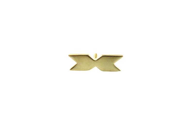 X-Form Screw Back Lapel Pin Dolan Bullock 14/20 Gold Filled — Gold — front view