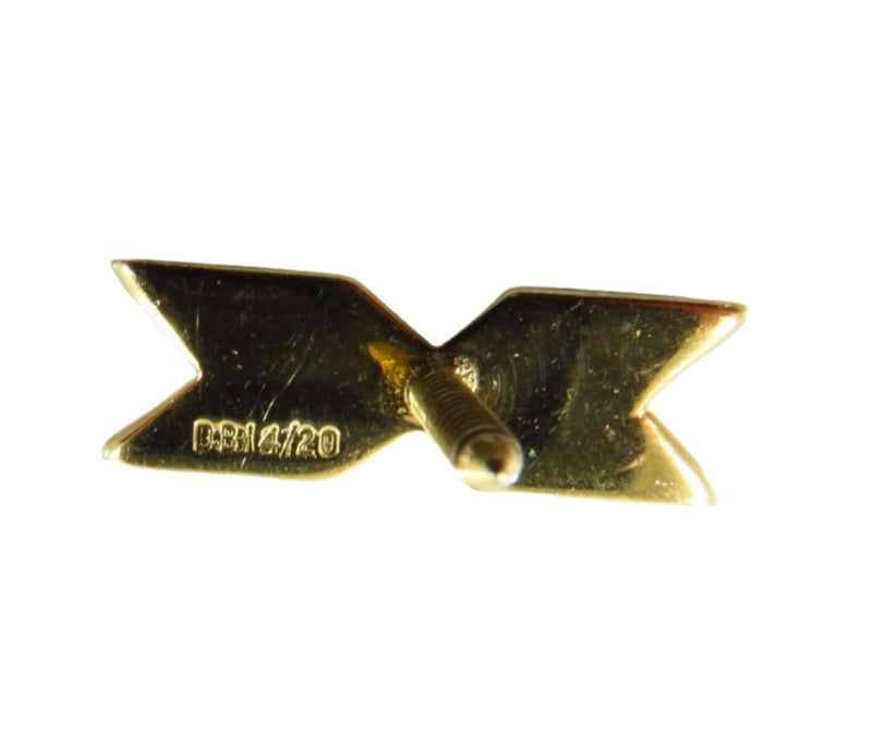 X-Form Screw Back Lapel Pin Dolan Bullock 14/20 Gold Filled