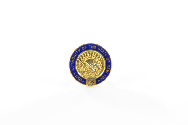 Power Authority for the State of New York 15 Year Gold Filled Service Pin BBCO