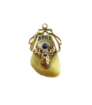 10K Gold Diamond Elk Tooth Benevolent Protective Order of Elks Pendant FOB