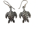 Sterling Turtle Form Dangle Earrings Fishhook 1 1/4" drop — Jewelry & Watches:Vintage & Antique Jewelry:Fine:Retro, Vintage 1