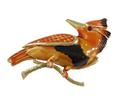 Vintage Jonette Jewelry J.J. Painted Bird Brooch For Restoration 2 1/2" Wide x 2 — Jewelry & Watches:Fashion Jewelry:Pins & B