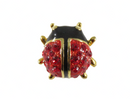 Vintage Red Black and Gilded Lady Bug Collar Tack 3/4" Wide x 3/4" High — Jewelry & Watches:Fashion Jewelry:Pins & Brooches •
