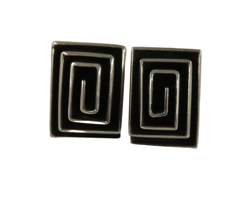 Dominique Dinouart Sterling Silver Geometric Post Earrings