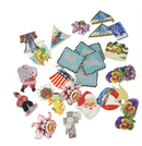 c1940's Assortment of Small Decals Christmas, Birds, Dog, Flowers, Etc — front view