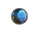 Unusual Antique Blue Morpho Butterfly Wing Brooch 925 Bubble Glass Brooch — Jewelry & Watches:Fine Jewelry:Fine Necklaces & P