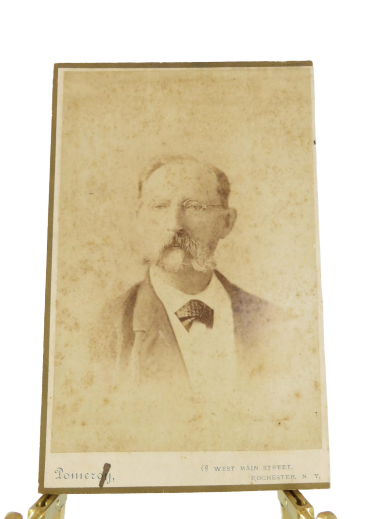 1883 Pomeroy Rochester NY Cabinet Card Photograph of Distinguished Gentleman — front view