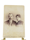 Socialite Couple Cabinet Card Photo P E Chillman 914 Arch Street Philadelphia — front view