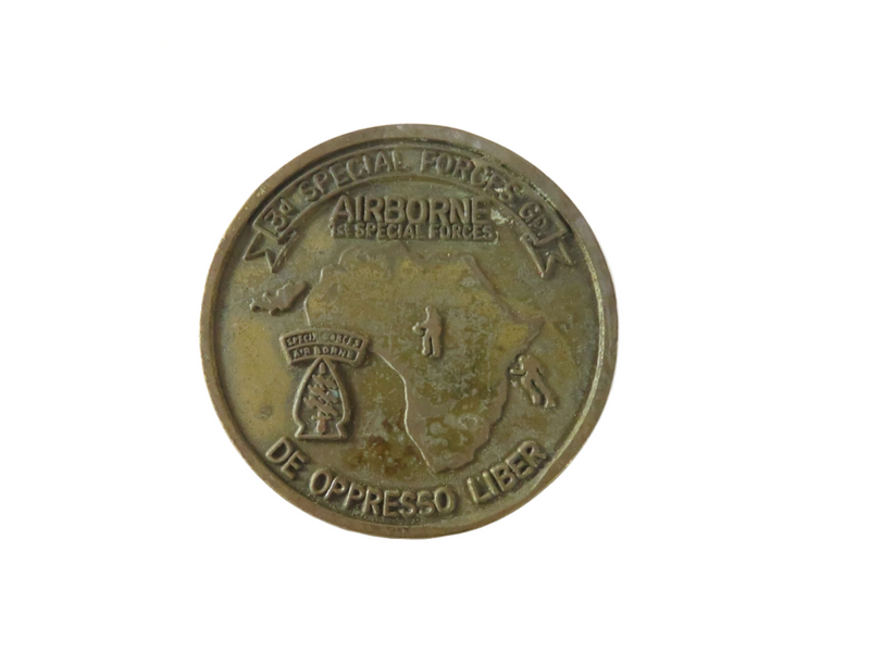 Challenge Coin Africa J Hill Airbone 1st Special Forces 3d Special Forces Group