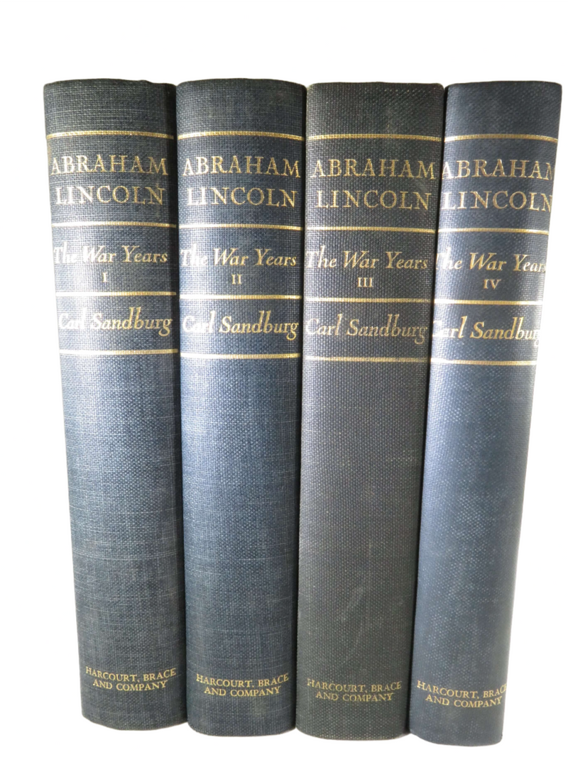 1939 Abraham Lincoln The War Years 4 Volume Set Carl Sandburg Harcourt Brace & Co