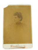 Antique UK Cabinet Card by Dickinson of Pretty Woman Lots of Tanning to the Imag product image for Just Stuff I Sell, clear front view, neutral background, original listing photo, optimized descriptive alt text, centered composition