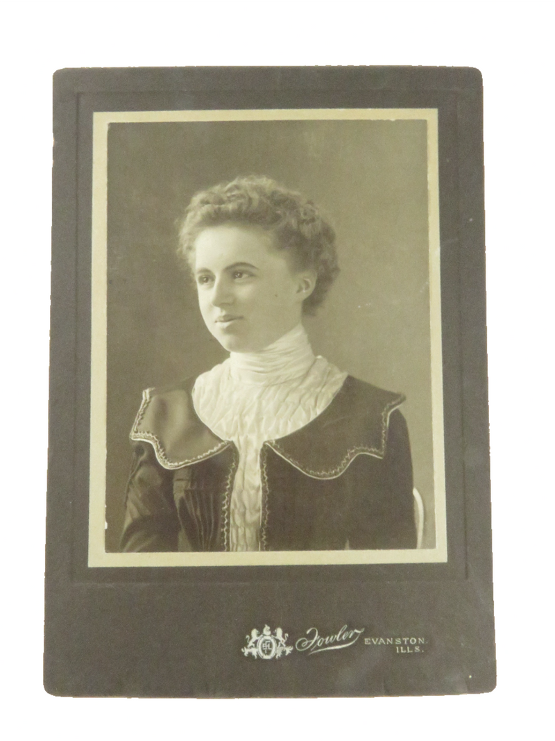 Ruby Rawll Victorian Socialite Woman Fowler Evanston Illinois Antique Photograph