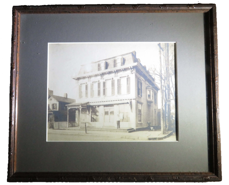 Antique 3 Story Liquor Store Front, Hotel Chatam Photograph Fine Frame City Stil — front view